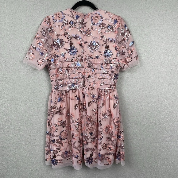 New Rachel Parcell Embroidered Tulle Dress Sequin Sparkle Romantic Party Sz 12 - Picture 10 of 17